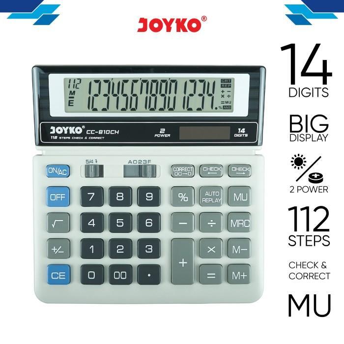 Calculator Kalkulator Joyko CC-810CH 14 Digits Check Correct - CC-810CH