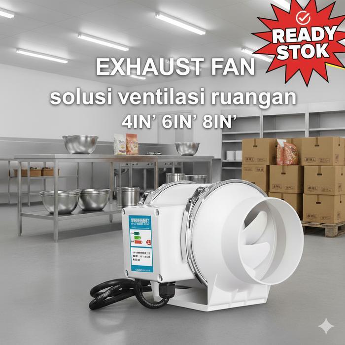 Kipas Exhaust Fan 4 Inch Blower Penghisap Udara Panas Ventilasi Rumah