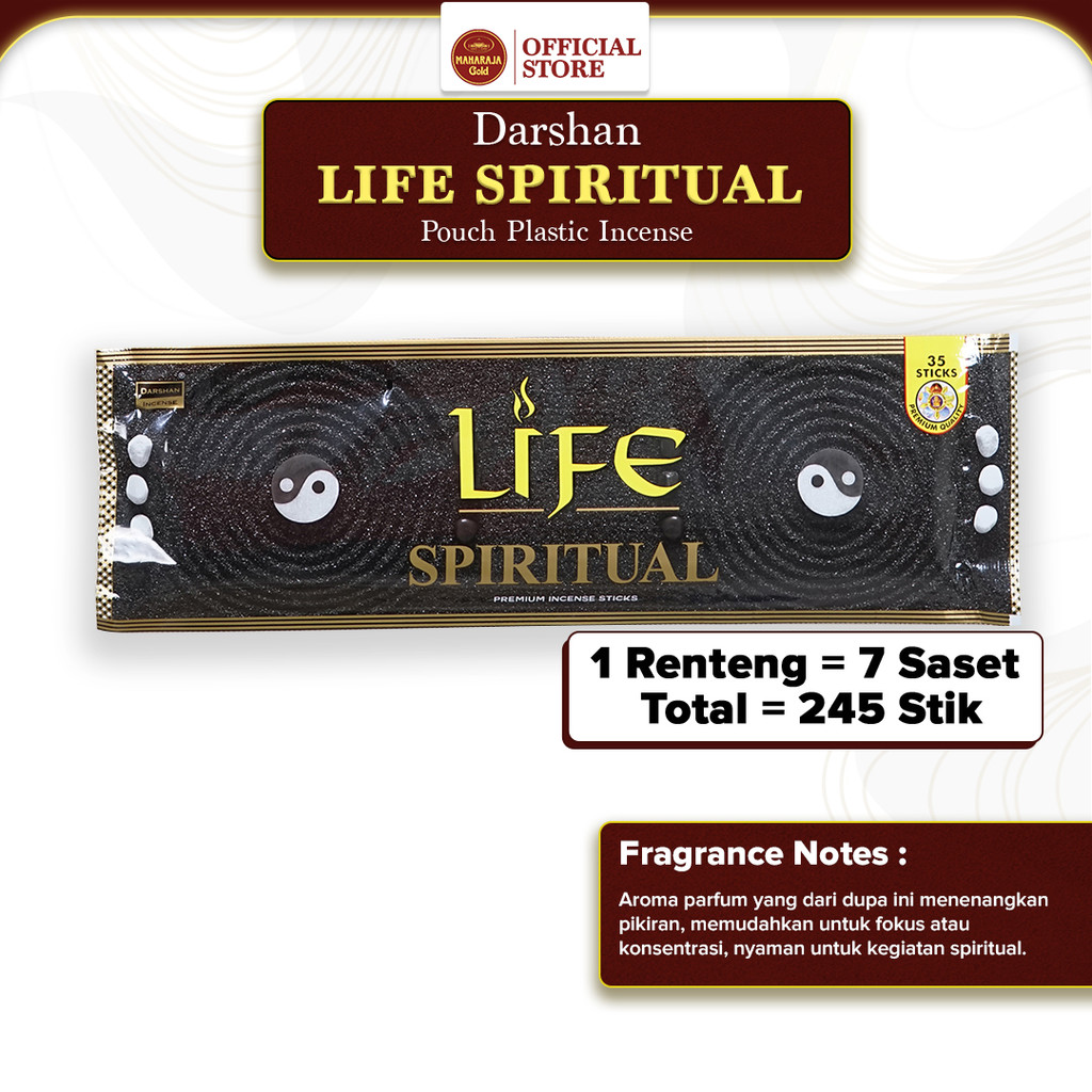 Maharaja Dupa India Aromaterapi Pouch Plastic - Darshan Life Spiritual 35 Stick