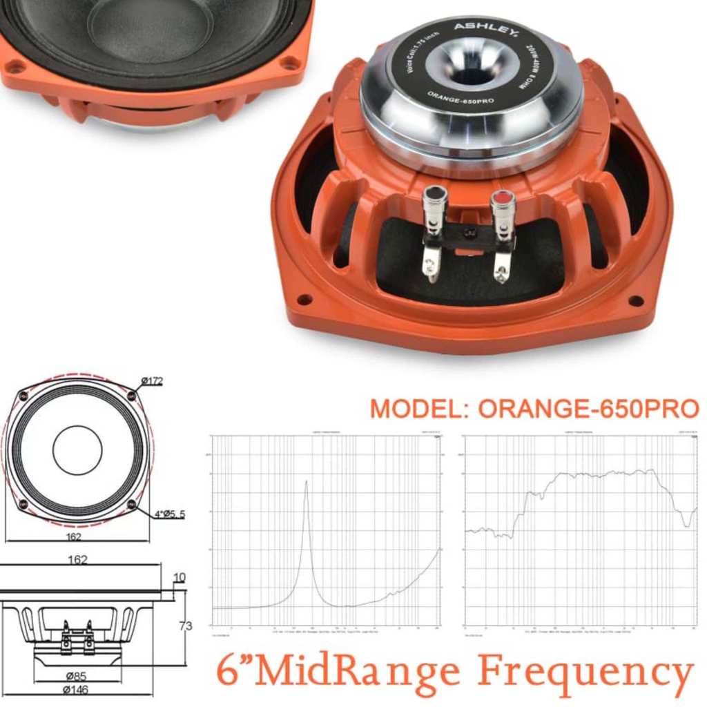 Speaker komponen ashley orange 650pro original 6 inch orange 650 pro