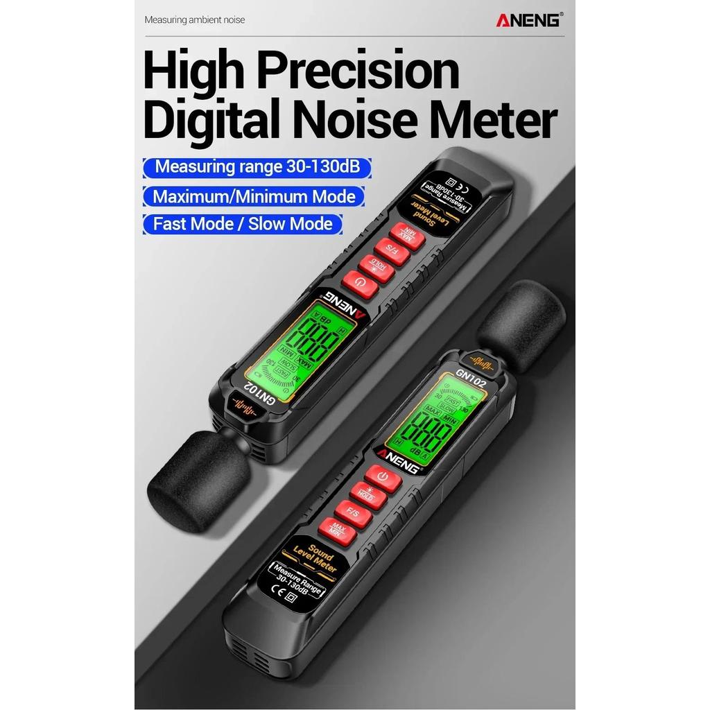 ANENG GN102 Digital Sound Level Meter 30-130dB Ambient Noise Volume Decibel Meter Sound Portable Noi