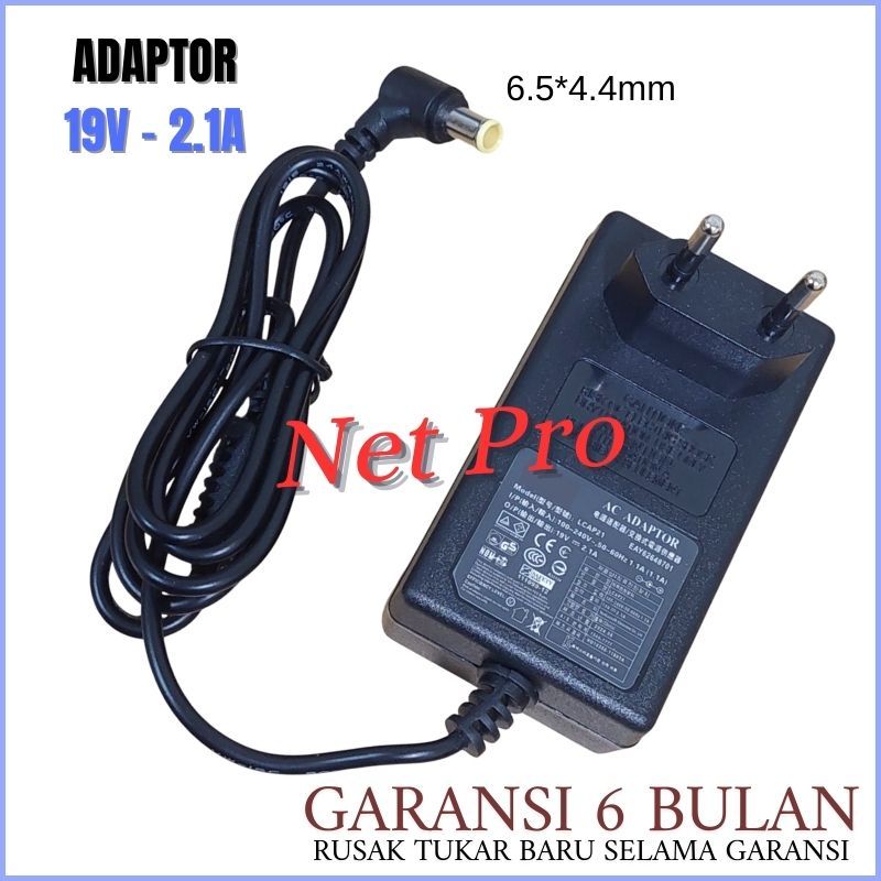 Adaptor Charger TV & Monitor LG 19V - 2.1A DC 6.5*4.4mm jarum -NPRO