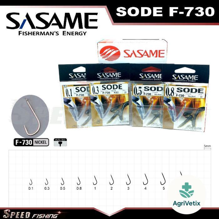 Hooks SASAME Sode F-730 Tanpa Lubang Mata Kail Kuat Pancing - 0.1