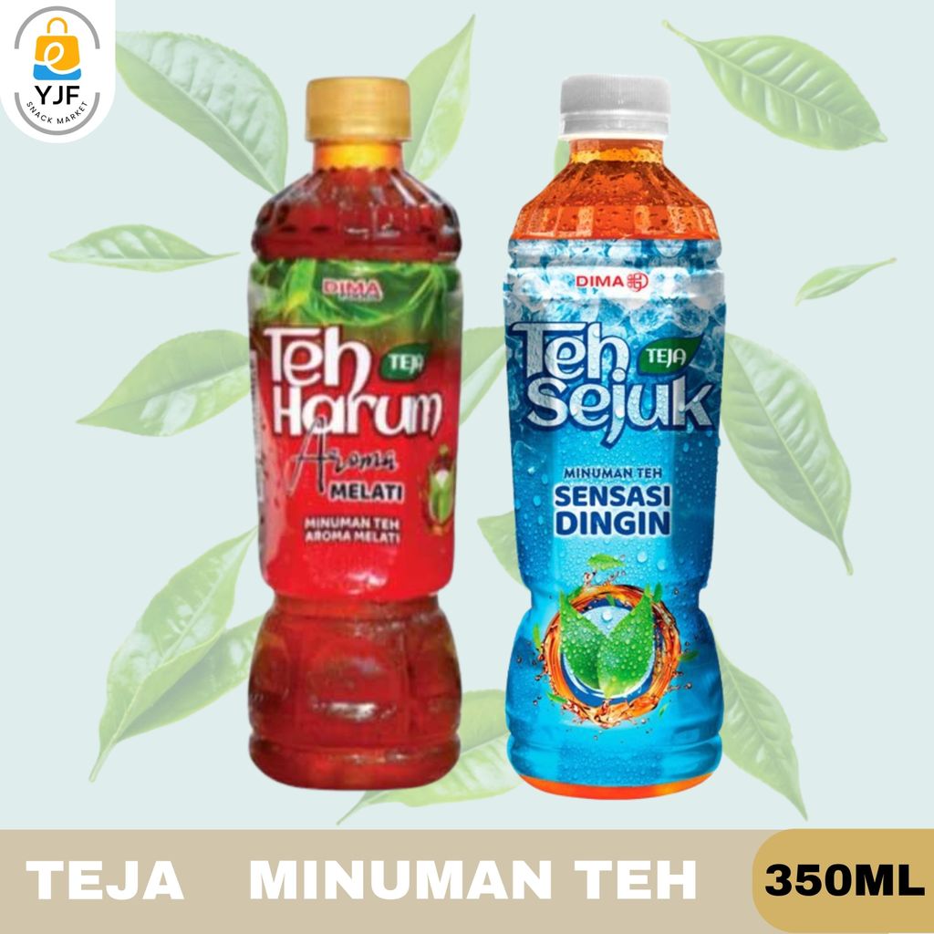 Teja Minuman Teh 350 ML -1PCS / Teh Harum / Teh Sejuk / Teh Aroma Melati / Sensasi Dingin / Teh Ada 