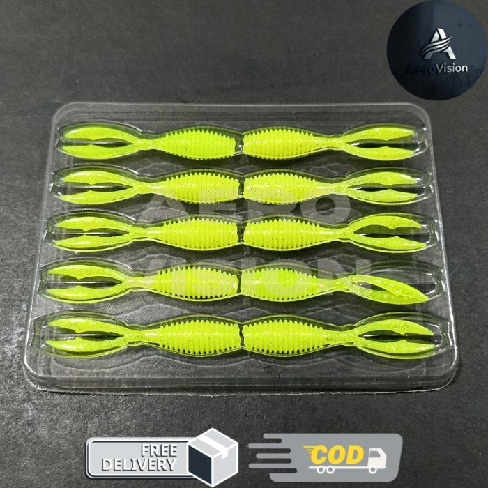 Softlure RM-2003 Softbait Rockfish dari merk Tsurinoya 1 pack isi 10 pcs Ikan - Hijau