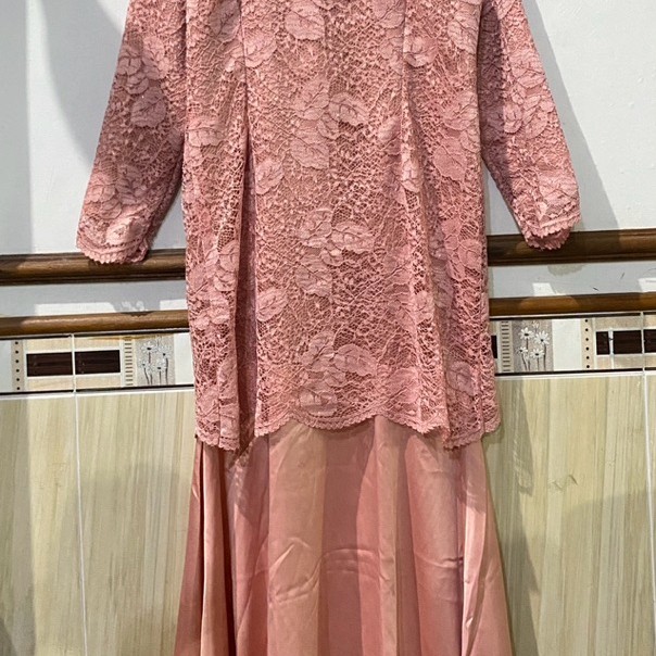 Pl Dress Gamis Brokat Kondangan Wisuda Lamaran Pink