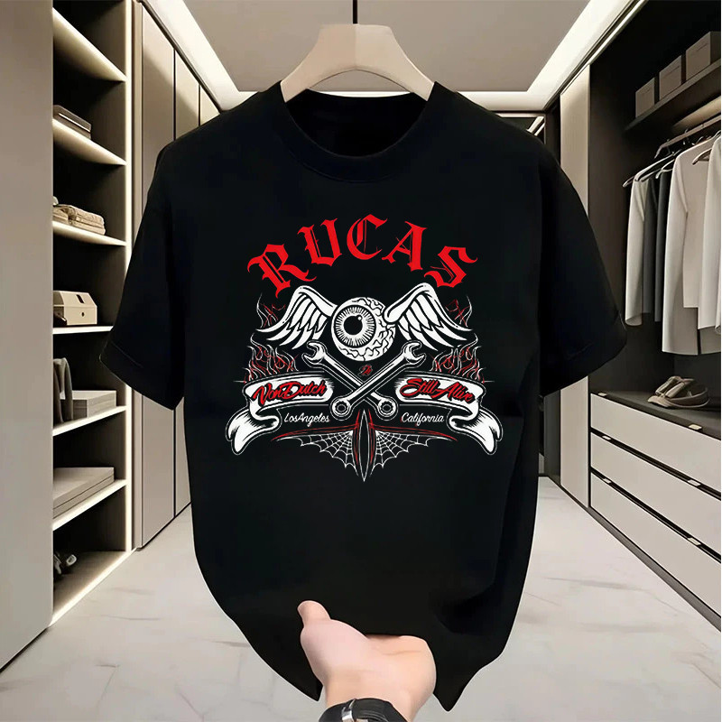 COD  kaos pria RUCAS Pria Fashion Casual Streetwear Warna Trendy kaos pria distro original 100%