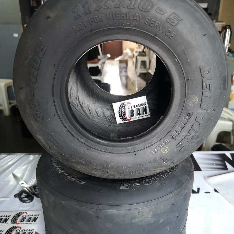 NEW!!! ( BAN LUAR ) GOKART 11 x 7.10 - 5 DELI TIRE 11 x 710 - 5 Drift Trike TUBELESS RING 5