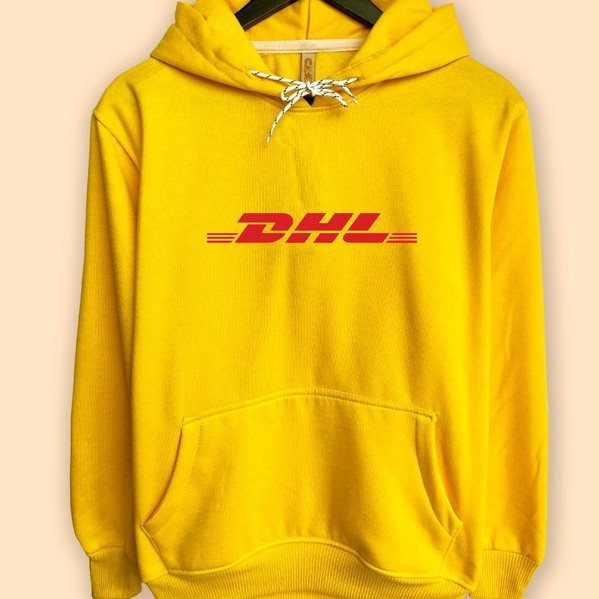 Jaket Hoodie Dhl logo