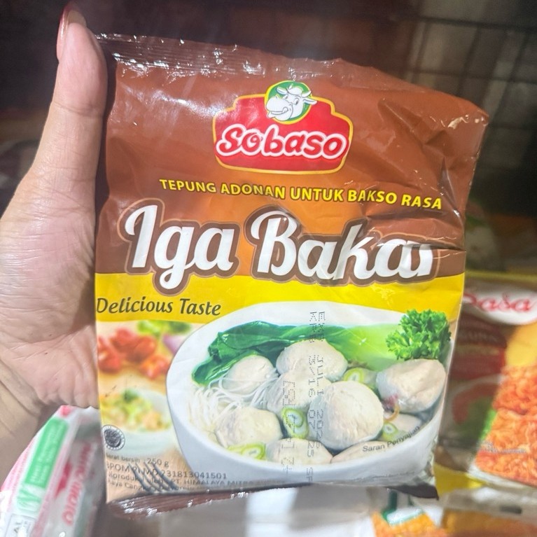 Tepung Bakso Premiks Sobaso 250g - Rasa Nyakress, Iga Bakar, Aroma Bawang Putih Kuat