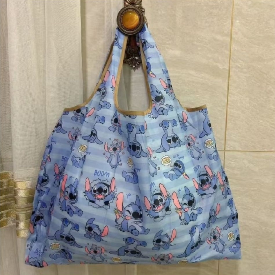 Tote bag stitch tas lipat wanita karakter stitch shopping bag karakter stitch tas belanja lipat kara