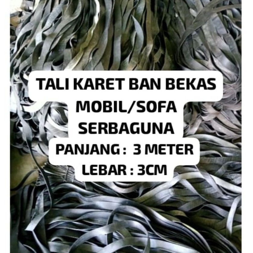 Tali karet ban mobil bekas ban dalam mobil 2,5 METER LEBIH // Tali serbaguna bekas ban dalam mobil