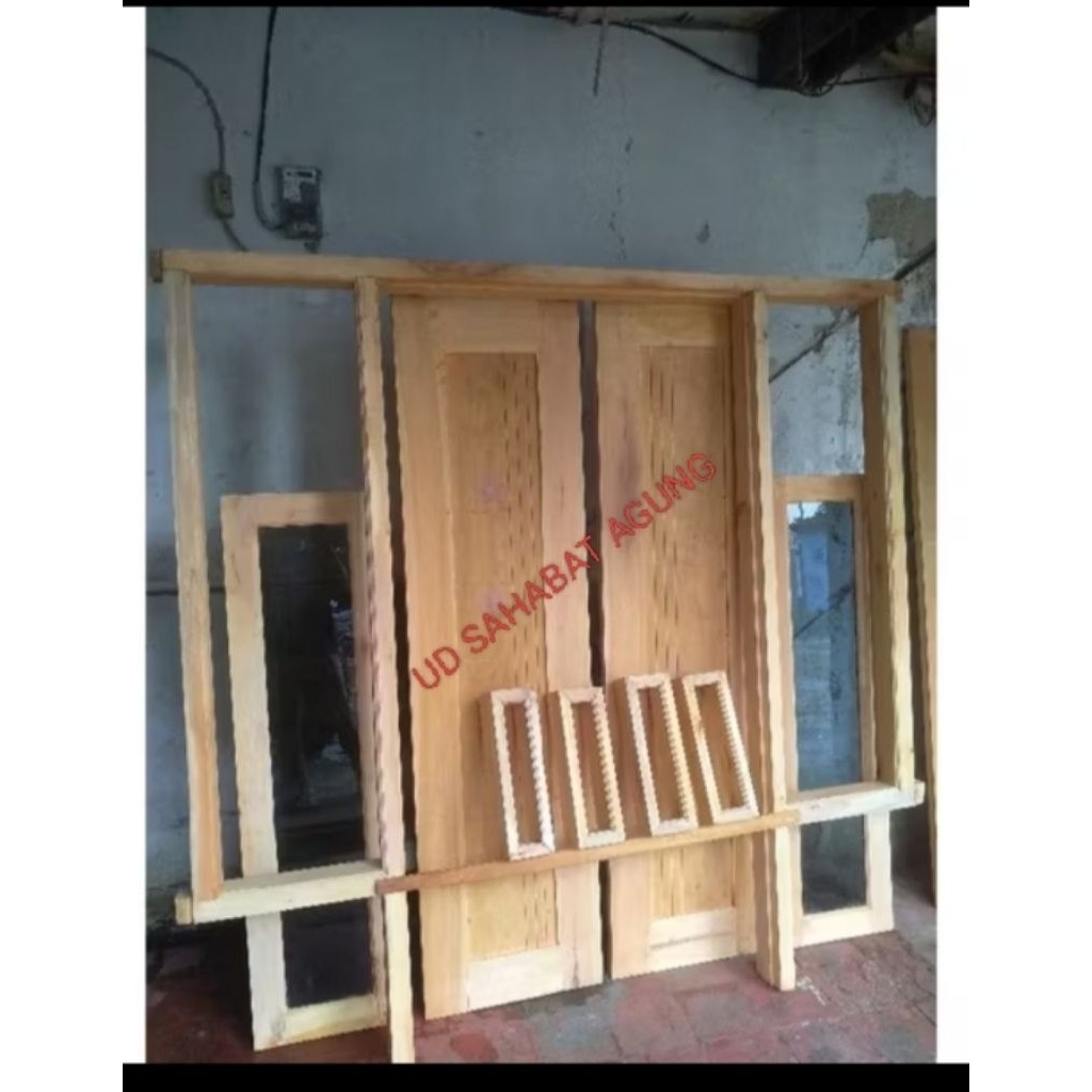 DAUN PINTU KUPU2 TARUNG/DABEL+KUSEN KANAN-KIRI +KACA MATI