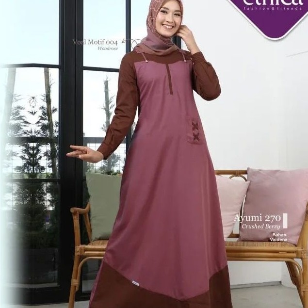(COD) READY TERMURAH SARIMBIT/ COUPLE KELUARGA BY ETHICA AYUMI 270 CRUSHED BERRY