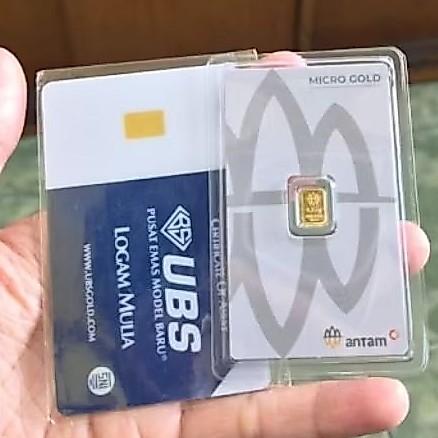 logam mulia emas UBS - 0.25 gram - Kemasan Presisi- Kadar Tinggi.- investasi.