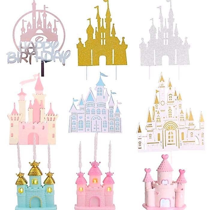 Cake Topper Castle Princess Frozen Istana Hiasan Dekorasi Kue Ultah Ulang Tahun Happy