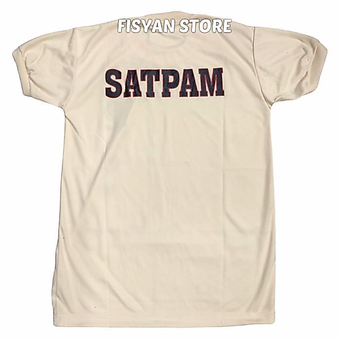 Kaos Satpam Krem Kaos Dalaman Satpam Krem