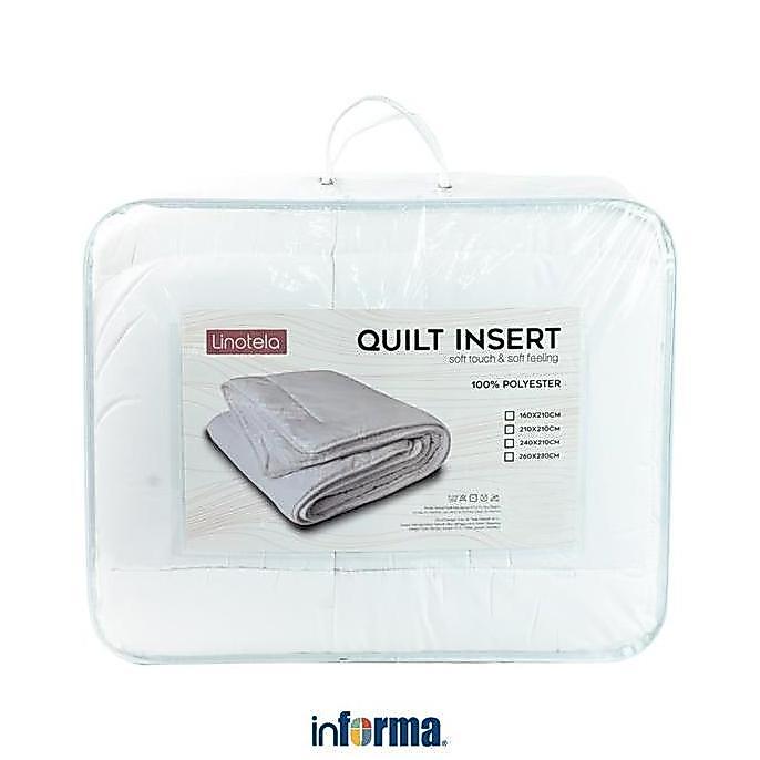 Promo Informa Linotela 210X210 cm Quilt Insert Soft Peach - Putih Isian Selimut Pengganti Polos Isi 