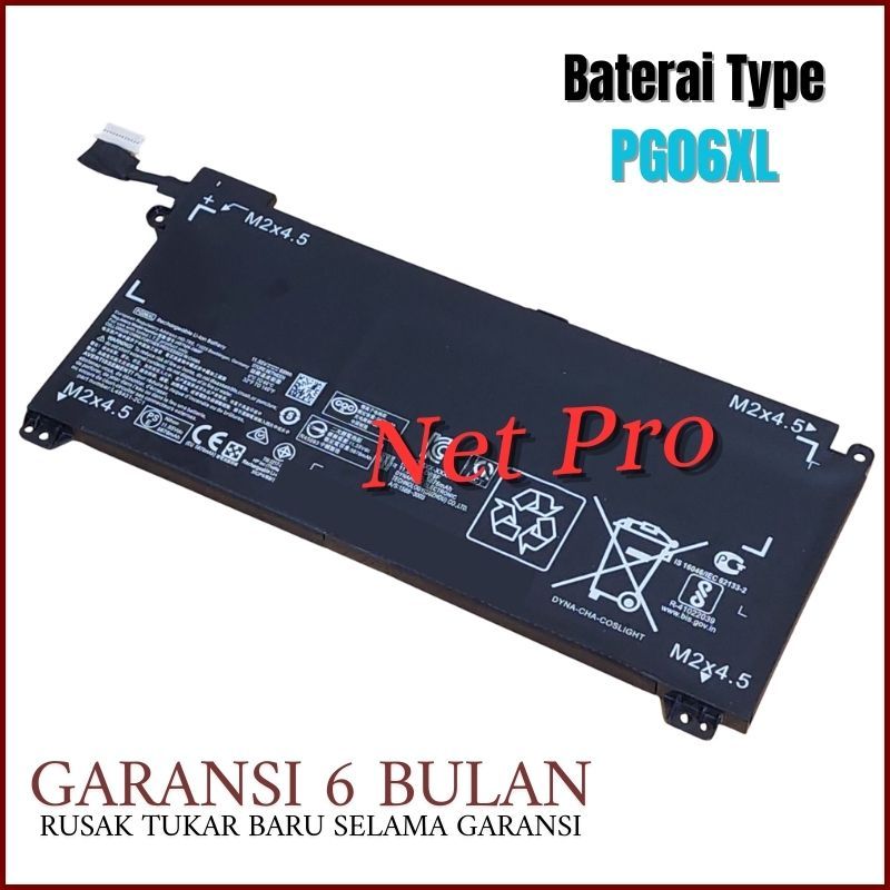 Baterai For HP Omen 15-dh1020TX 15-dh0180TX 15-dh0105TX 15-dh0000NK PG06XL -NPRO