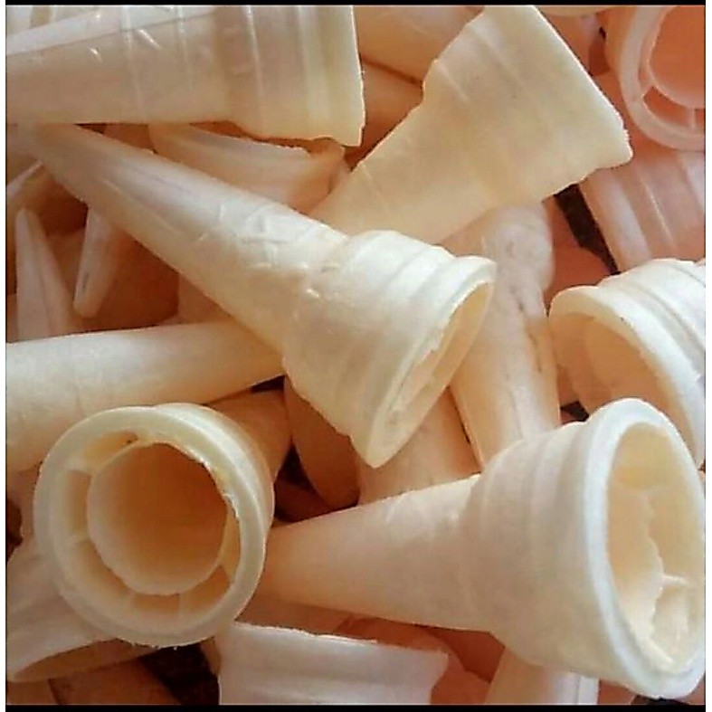 Cone es krim 50 pcs diameter 3,5 cm /Contong/ krupuk ice Cream + Bubble Wrap