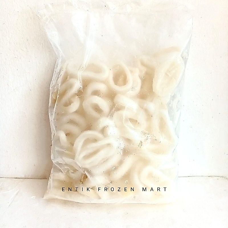 Cumi Tube / Cumi Ring / Squid Ring / Cumi Kupas Bersih 1kg entik frozen mart / frozen food palembang