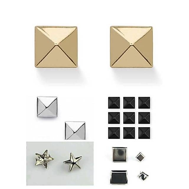 Stud Studs Pyramid, Bintang & Kotak (50 Pcs)