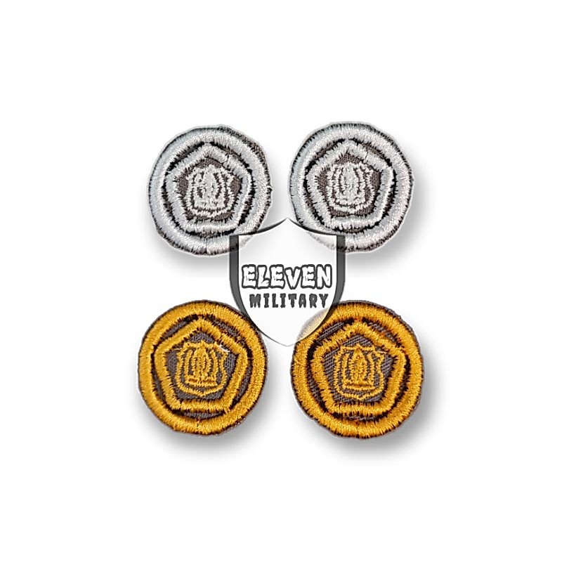 BORDIRAN TIMBUL MONOGRAM SATPAM WARNA PUTIH KUNING - BORDIR TIMBUL MONOGRAM SATPAM