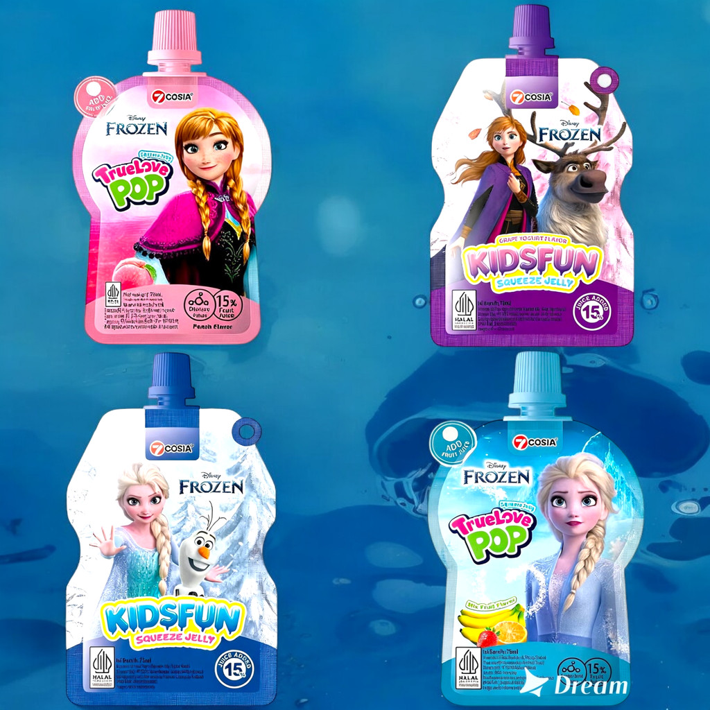 7COSIA Disney Frozen 10pcs Squeeze Jelly Campur2 Rasa