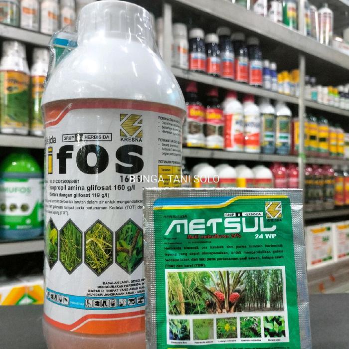 JIFOS 160SL - Herbisida Sistemik Racun Rumput Liar - Jifos 1L + 1 Metsul