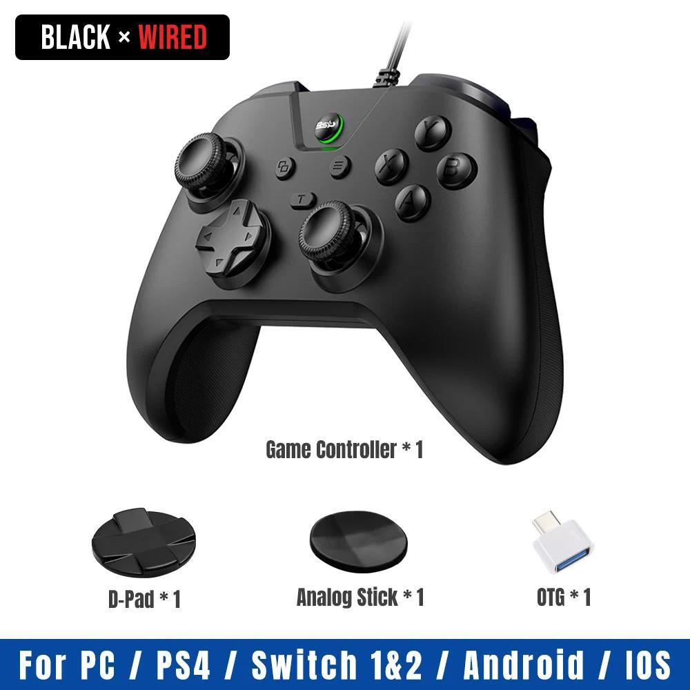 G4 Wired Game Controller for Swit 2 & Swit PC Gamepad with 1000Hz Polling Rate Dual Vibration for PS