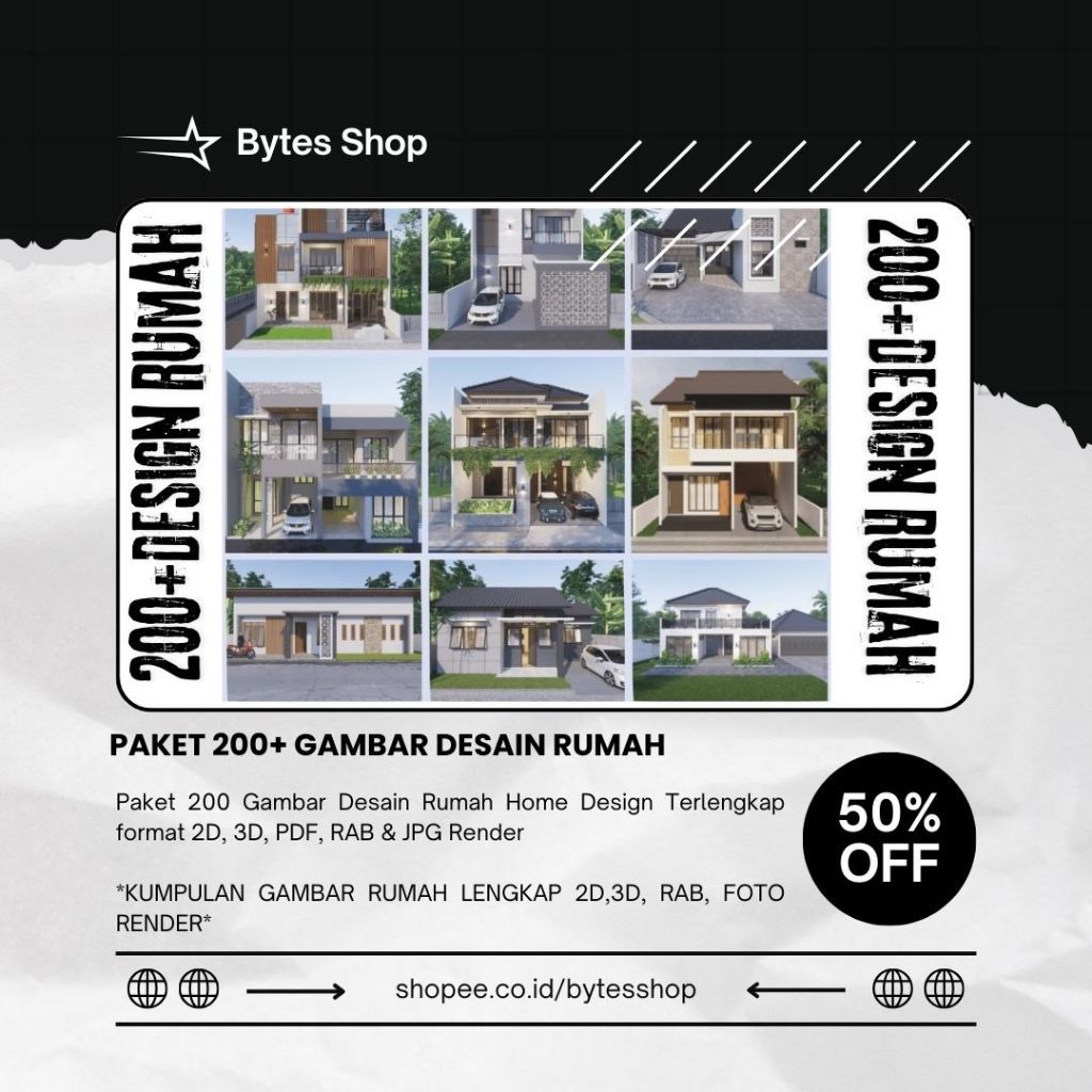 PAKET 200 DESAIN RUMAH TERLENGKAP SOFT FILE SKETCHUP AUTOCAD DAN RAB TERBARU