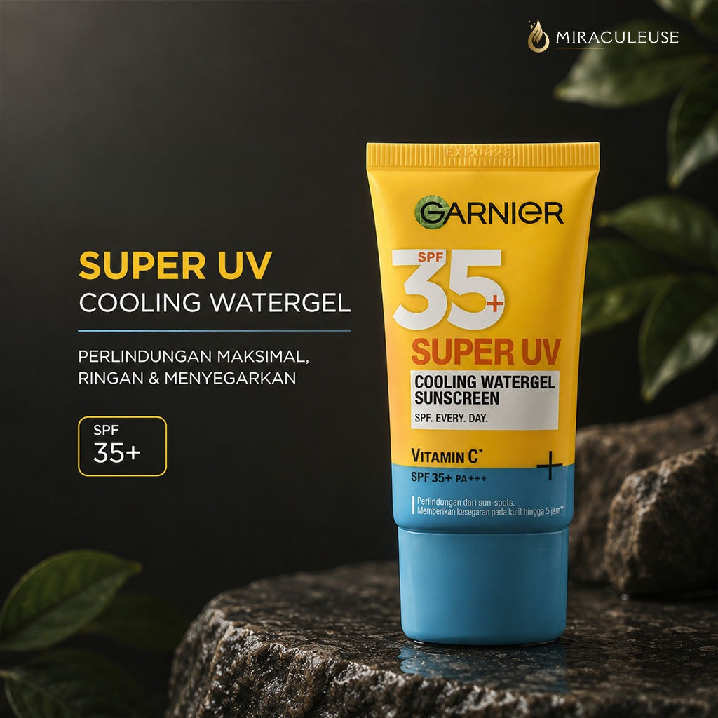 Garnier Super UV Cooling Gel SPF 35 20ML Sunscreen Wajah Ringan & Menyegarkan