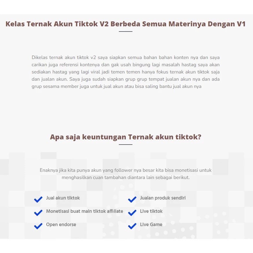 Kelas Ternak Akun Tiktok v2