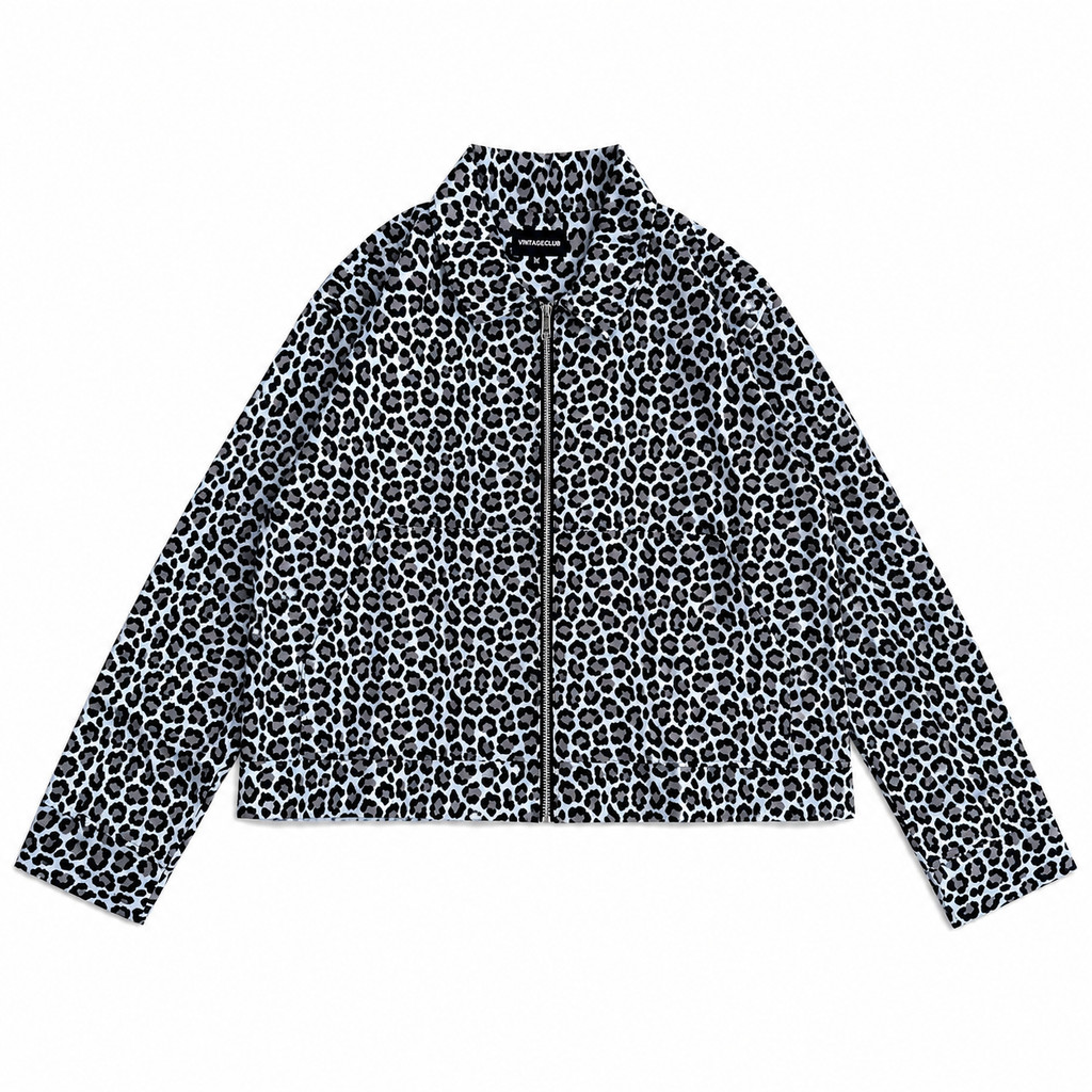 WORK JACKET PATTERN LEOPARD | JAKET BOXY MOTIF MACAN RANTING