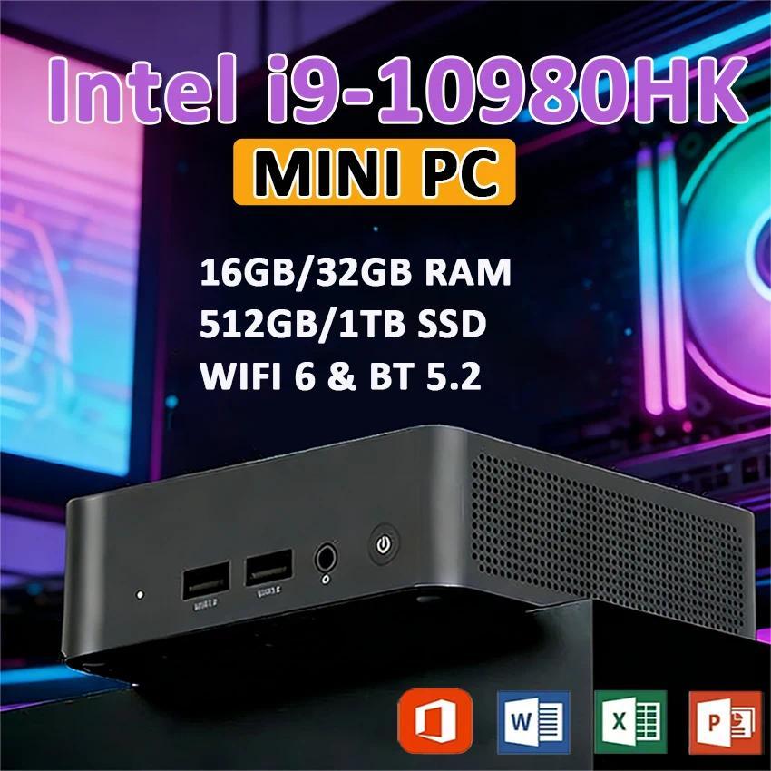 2026 Intel Core i9 10980HK Portable i9 Mini PC Computer Windows 11 32GB 1TB Gaming Computer WiFi 6 U