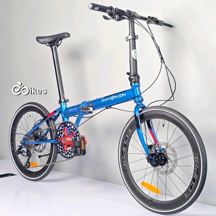 Sepeda Lipat Dahon ION Sanjose Chromoly 20+ Fullbike Rakitan JC Bikes - Blue