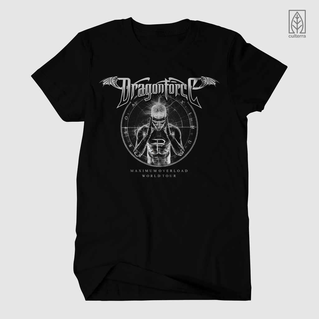KAOS BAND / KAOS DRAGONFORCE / DRAGONFORCE  GREY / BAJU MUSIK ROCK METAL / MONO VERSION