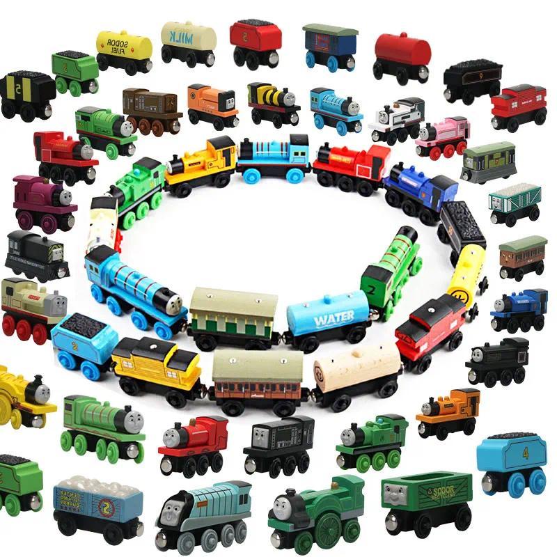Thomas Wooden Train Toys for Kids James esel Molley Toby Oliver Harold Plane Rail Model Thomas And H
