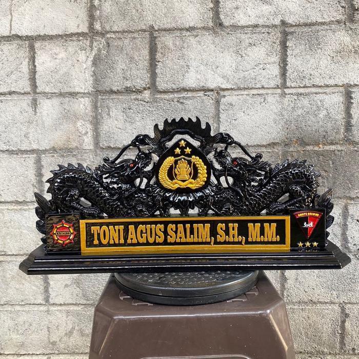Papan nama meja ukiran custom / papan nama meja / papan nama kayu-leluhurart-