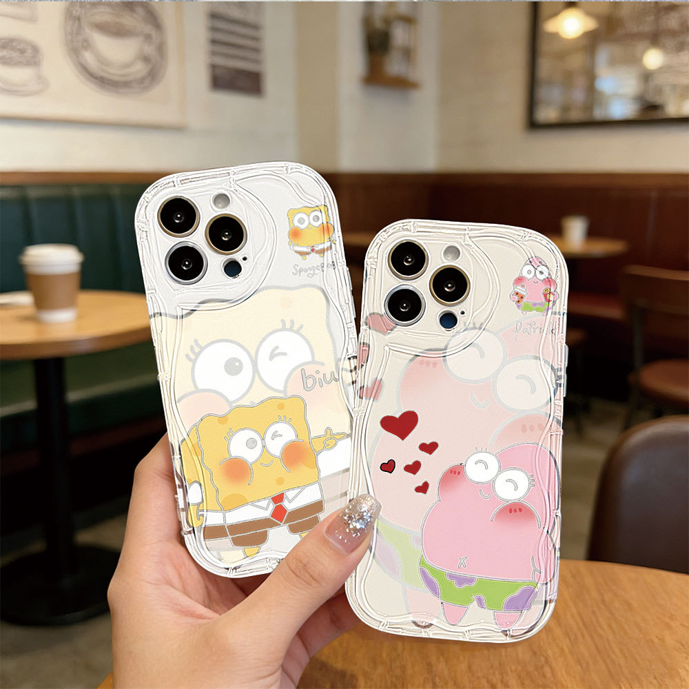Cute and playful SpongeBob and Phone Casee For Xiaomi Poco X6 5G X5 POCO M6 PRO C65 C55 C40 M3 Pro X