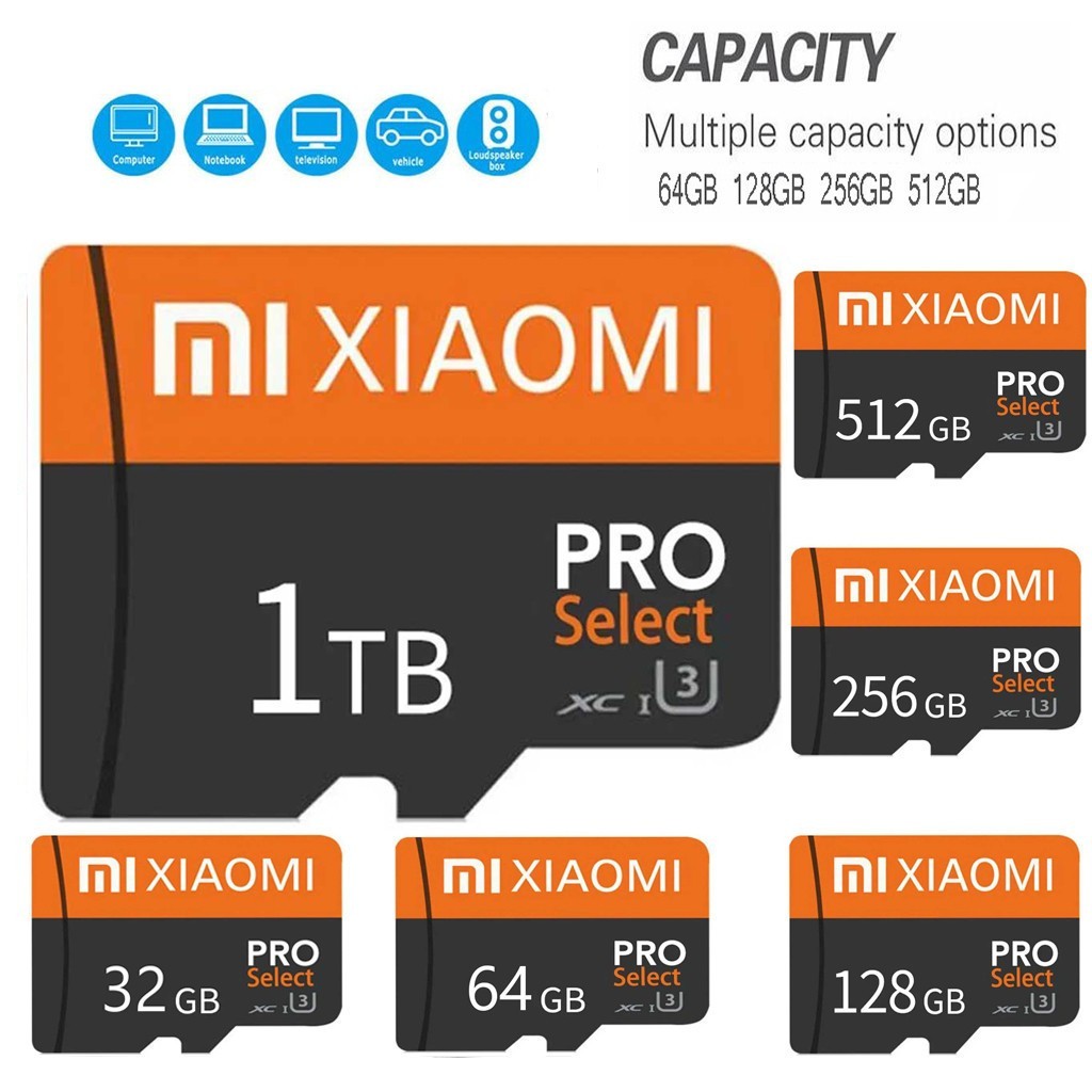 XiaoMi Micro SD Card 2TB/1TB/512GB/256GB/128GB Memory Card Kartu Memori Performasi Tinggi High-Speed