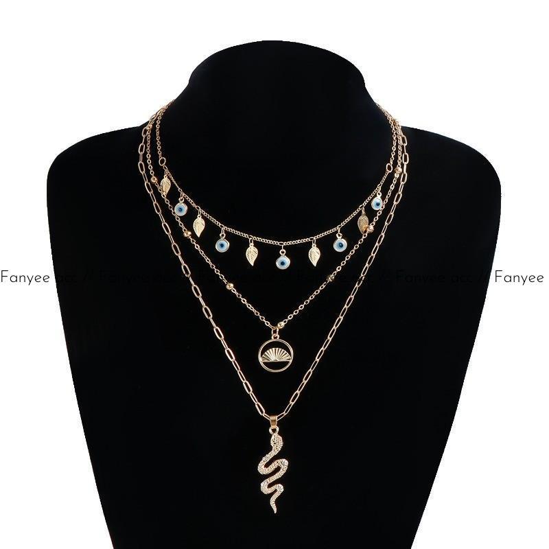 [Fanyee] Kalung Liontin Ular Minyak Mata Iblis Kreatif Q940