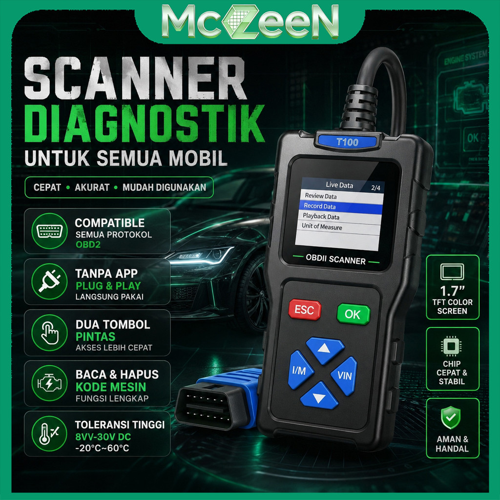 KONNWEI KW850 Pembaca Kode Mobil – Check Engine Light Reset Semua Mobil