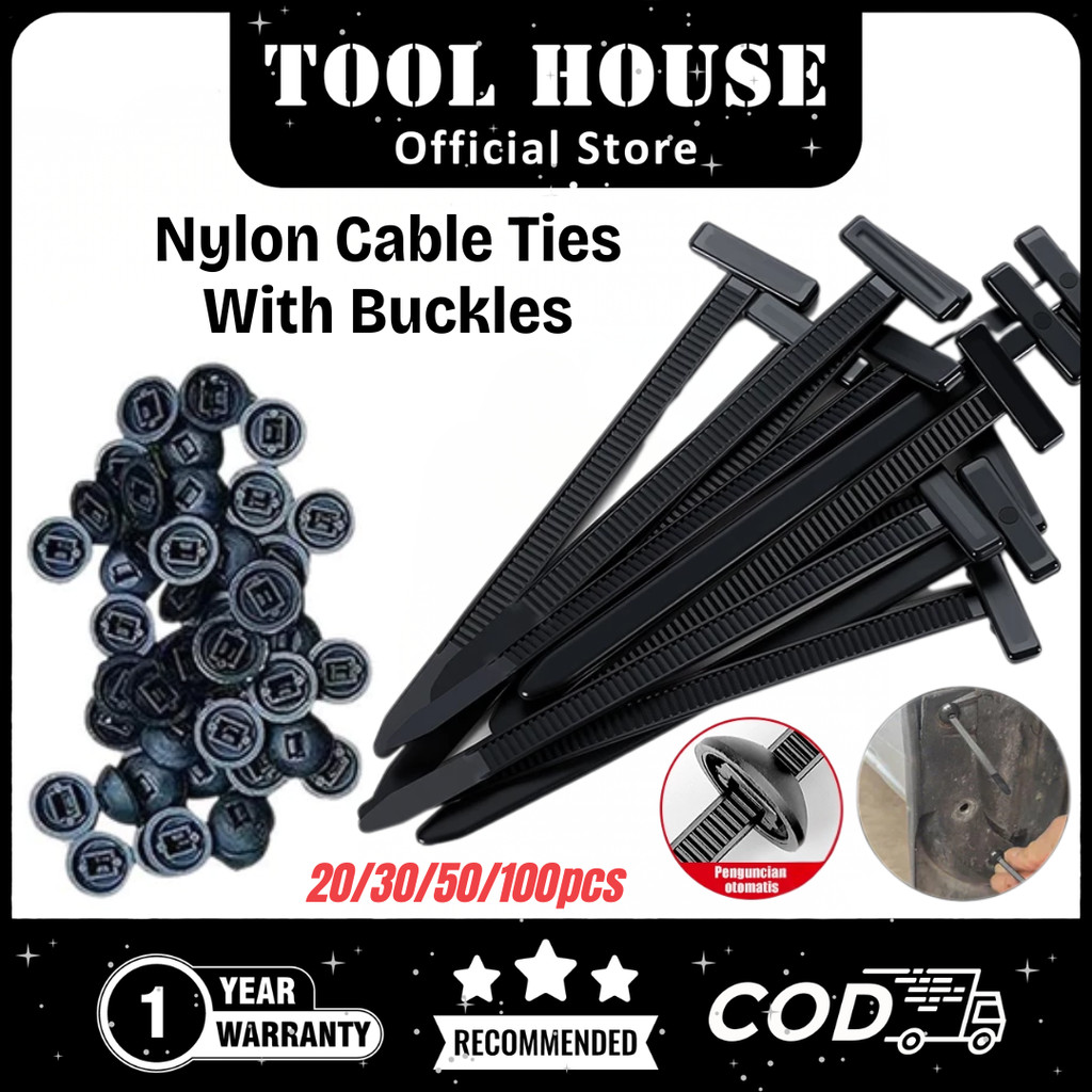 Tool House [Garansi Toko 1 Tahun] Klip Tali Pengikat Multifungsi Rivet Kabel Ties Universal Serbagun