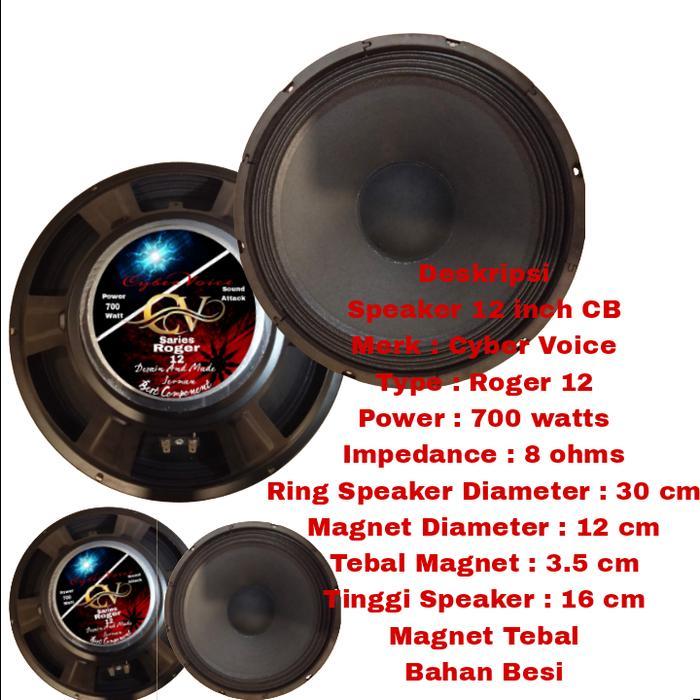 Speaker Component Cyber Voice Roger 12 Inch 700 watt CB original