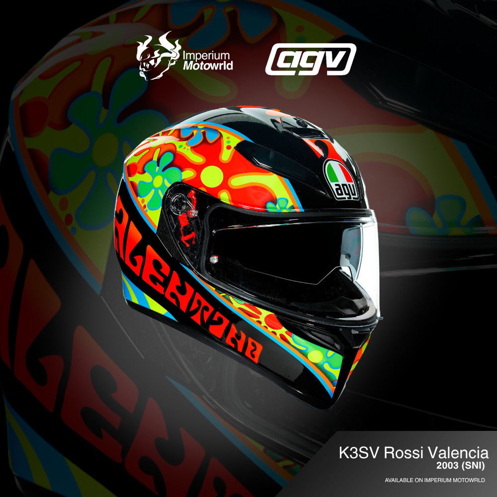 Helm AGV K3SV Rossi Valencia 2003 | Helmet Full Face Original | SNI | Imperium Motoworld