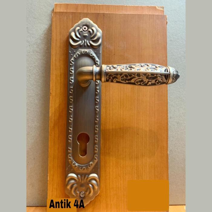 Handle Plat Ukir Antik / Gagang pintu antik classic - SET 3A