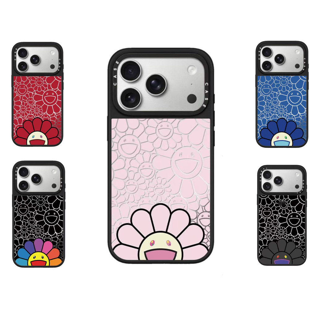 Rainbow Flower Impact Series Case iPhone 13 14 15 16 17 PRO PROMAX Premium Case iPhone Full Cover Ca