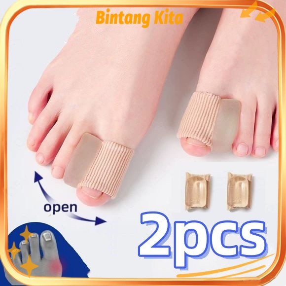 2 Pcs Pemisah Jari Kaki Anti Bunion Toe Separator Corrector Bunion Bahan Lembut Pelindung Jari Kaki 