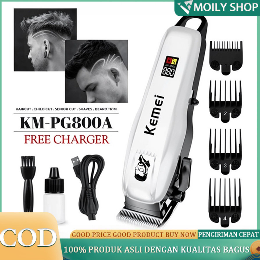 Original KEMEI 809A Alat Cukur Rambut Kemei KM 809A Mesin Cukur Cordless HAIR CLIPPER TRIMMER